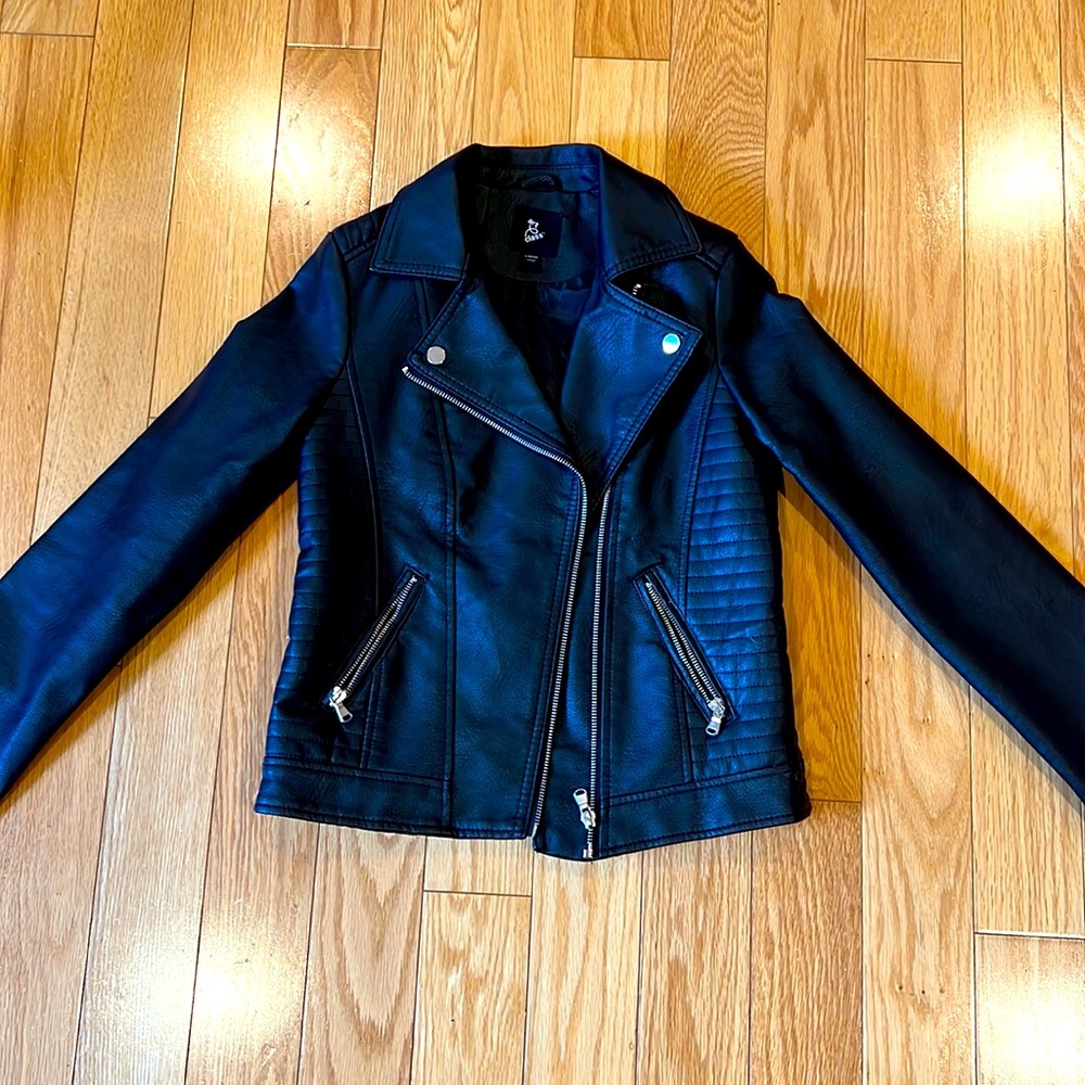 NWOT Kids Black “Leather” Motorcycle Jacket